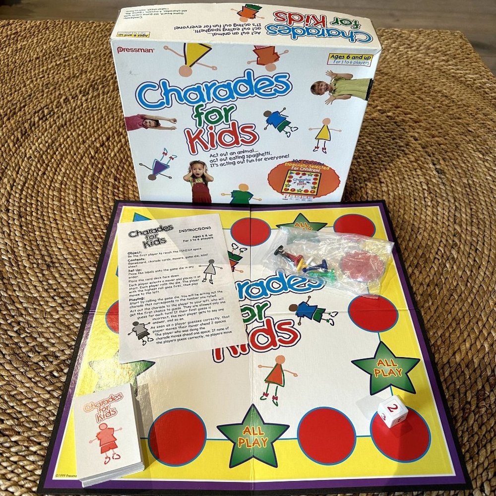 Vintage‎ Charades for Kids Pressman 3 to 6 Players